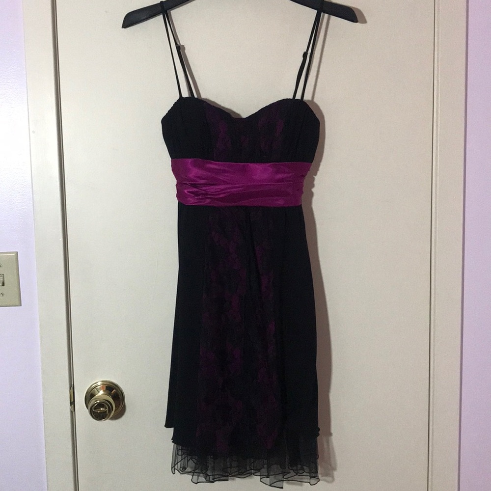 Black Dress with Lace & Satin Bow (Junior - M)
